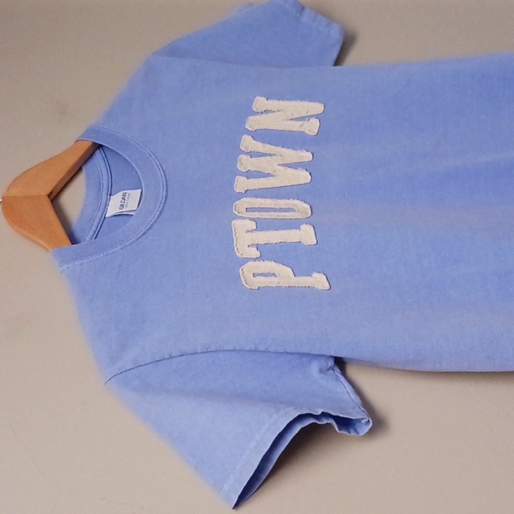 Gildan PTOWN Cotton Blue T-Shirt Size S - Picture 7 of 10